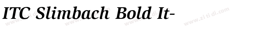 ITC Slimbach Bold It字体转换